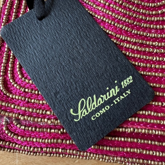 SALDARINI 1882 BEADED CLUTCH NWT LUXURY ELEGANT FORMAL WEDDING GUEST EVENING - Picture 10 of 12